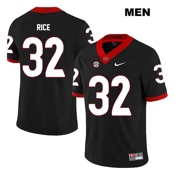 Georgia Bulldogs Men's Monty Rice #32 NCAA Legend Authentic Black Nike Stitched College Football Jersey BHK1056XN